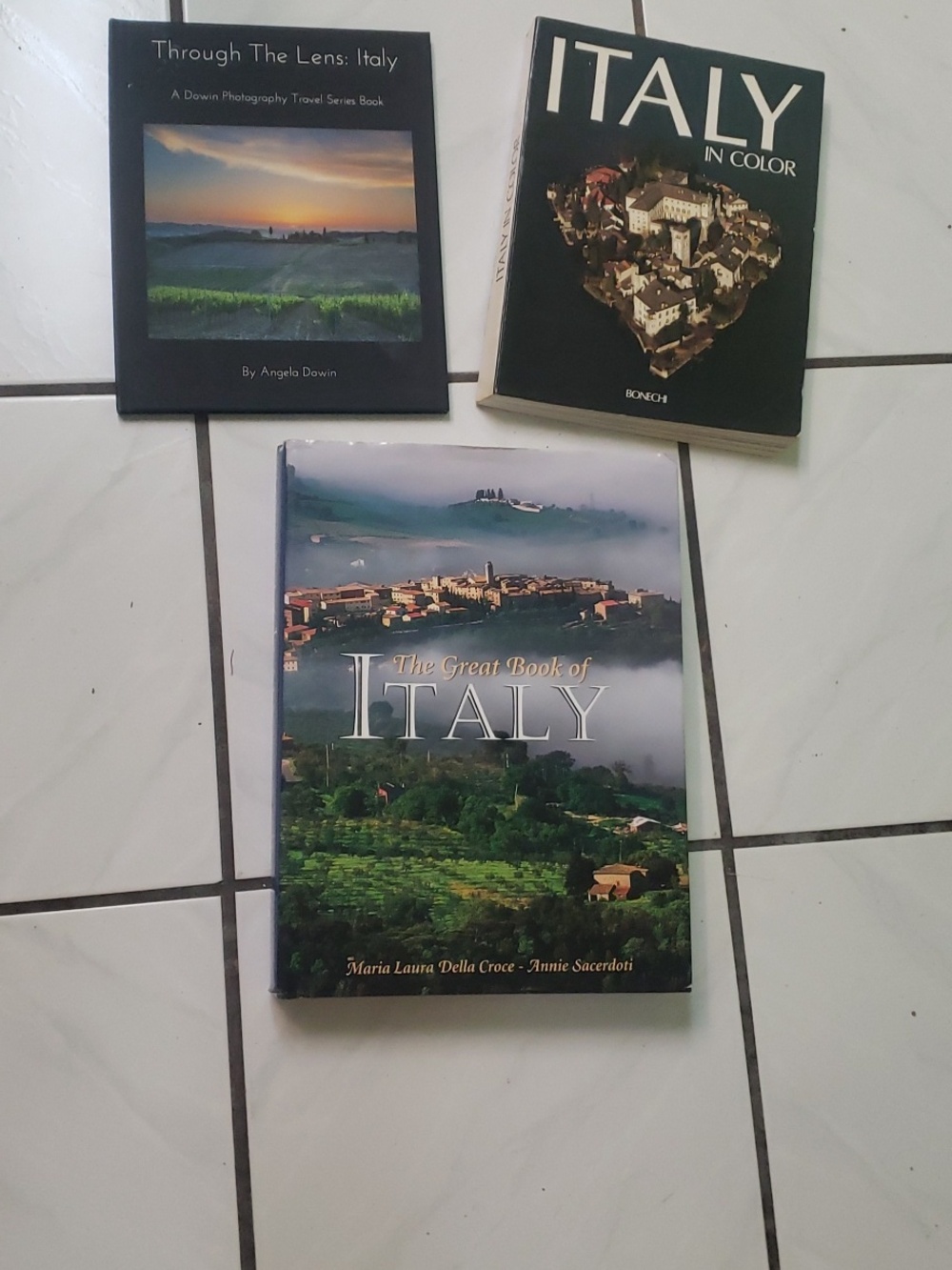 Vintage like new  coffee table books "Italy in color/ great", the lens (3)